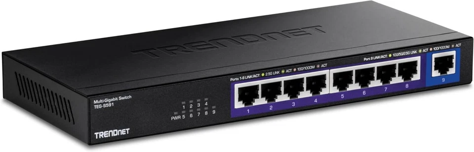 9-Port Multi-Gigabit Network Switch - Ultimate Solution for Expanding Bandwidth - Image 3 of 4