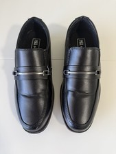 Max Jake Spencer Boy's Black Dress Shoes, Size 2M