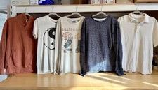 Jungmaven Hemp Organic Clothing Lot [5] Polo, Tees, Sweaters- Eco USA Made S/M