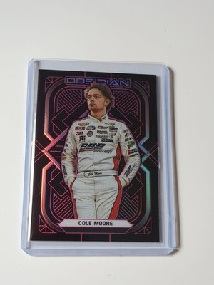 Panini Chronicles 2022 Cole Moore Obsidian Electric Etch Pink NASCAR /25
