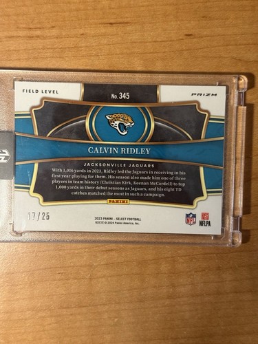 2023 Panini Select - Field Level Calvin Ridley #345 Tye Dye /25 - Picture 2 of 2
