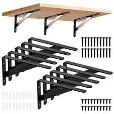10-20x Triangle Shelving Brackets,6in/8in,Shelf Brackets Heavy Duty Wall Mounted