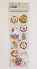 Happy Easter Bunnies  Eggs Scrapbooking Stickers by Recollections