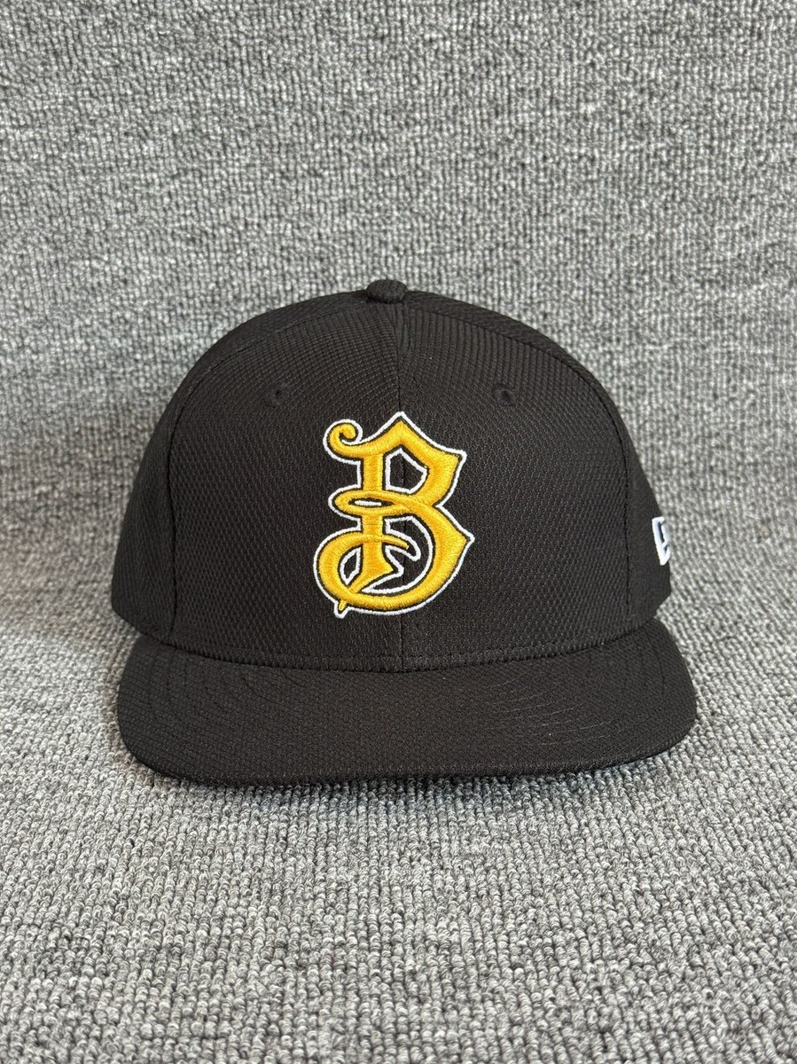 New Era Biloxi Shuckers 59FIFTY Fitted Black Hat Size 7 MiLB Cap