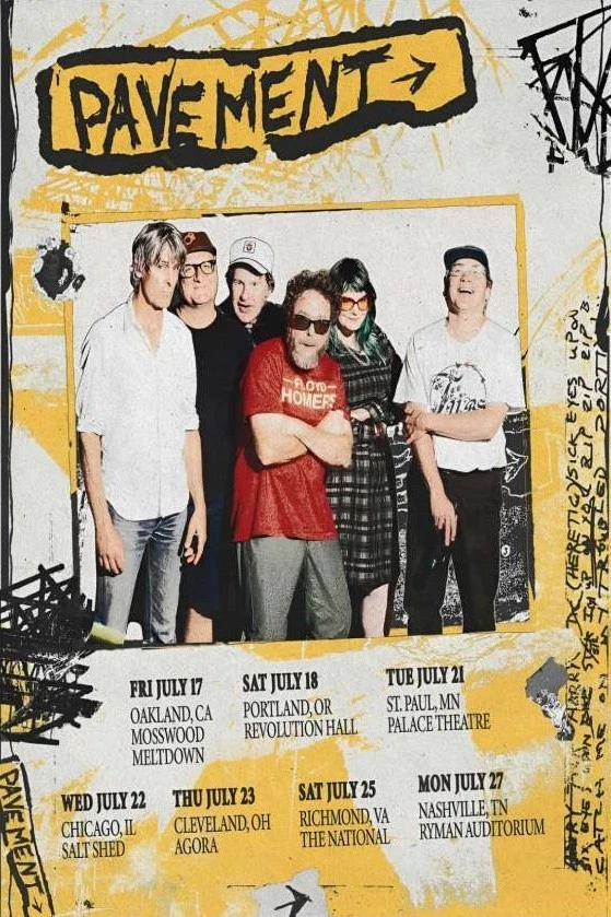 Pavement US Tour 2026 Vertical Poster