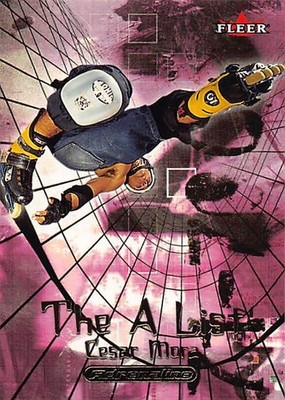 Cesar Mora The A List Skating Gold Parallel Adrenaline 2000 Fleer Trading Card #