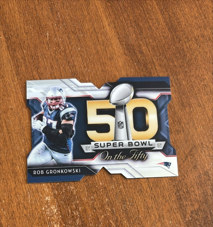 Rob Gronkowski 2015 Topps Chrome Super Bowl on the Fifty Buccaneers Patriots