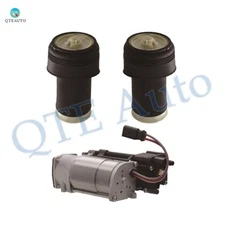 Set of 3 Air Suspension Compressor Pump-Rear Air Spring Bag For 2014-2018 BMW X5