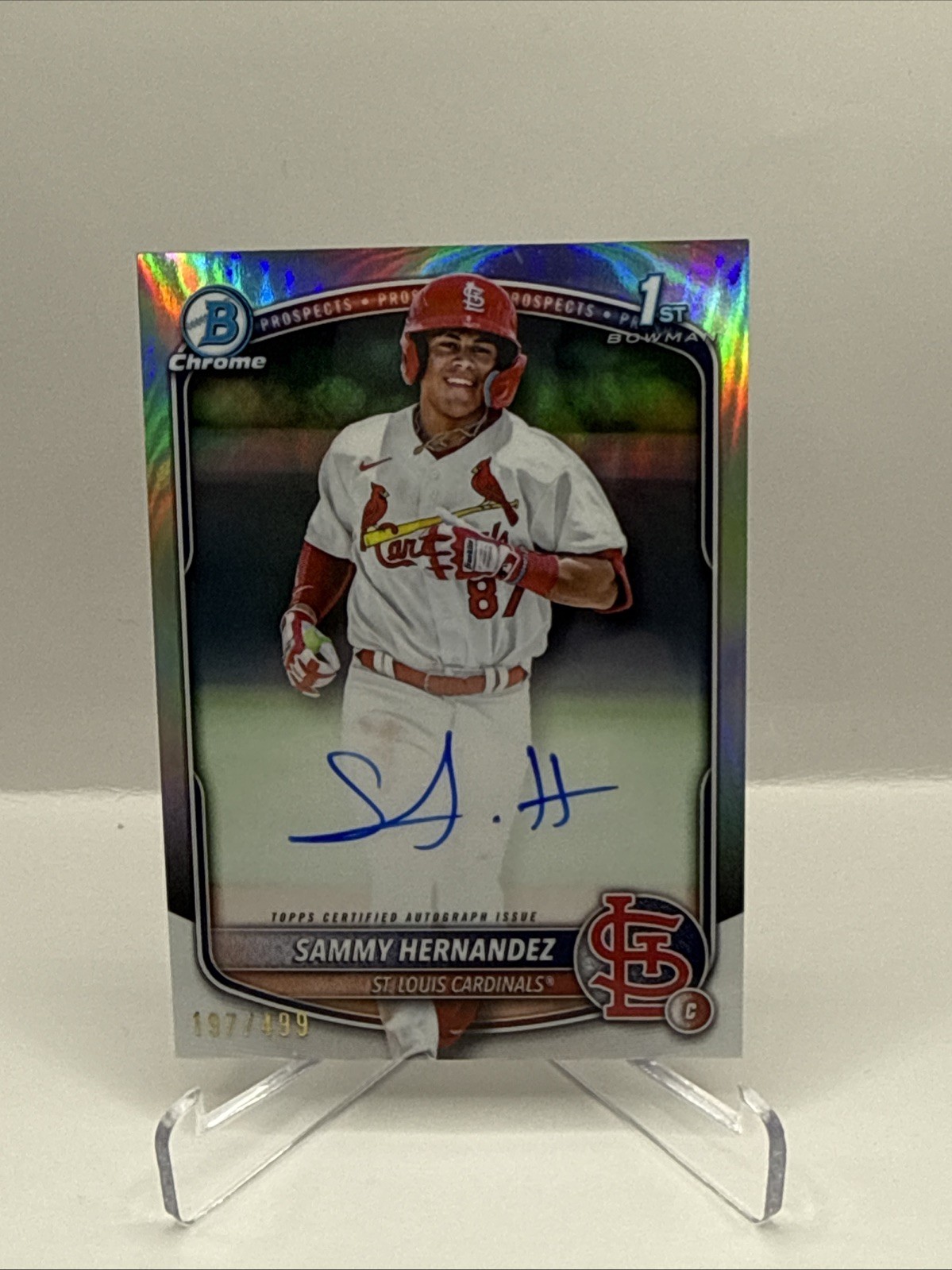 Sammy Hernandez 2025 Bowman Chrome #CPA-SH 1st Prospect Auto Refractor /499