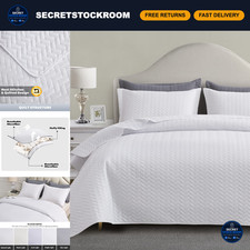 Lightweight White King Size Quilt Set, Soft Bedspread for Cozy Bedroom Decor