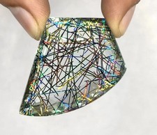 Natural Certified 94.50 Ct Multicolor Fancy Cut Rutilated Quartz Loose Gemstone