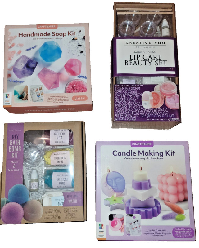 💥 New Craft Kit Lot Make Your Own BATH BOMB Candle SOAP Lip Gloss Balm Gift Set