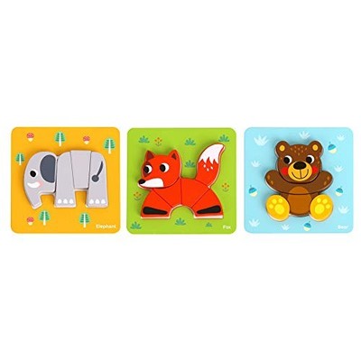 Learning Curve My First Animals Jigsaw Puzzle Set for Kids, Multicolor