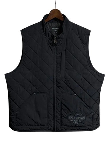 Harley-Davidson Screamin' Eagle Vest Size: XL Black EX cond limited From JAPAN - Picture 2 of 12