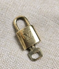 Louis Vuitton Lock  Key 305 Padlock Gold Authentic