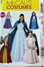 MCCALLS PATTERN 6420 CAPE DRESS COSTUMES GIRLS SIZES 3 4 5 6 7 8 UNCUT FF