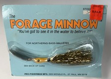 Vintage Forage Minnow Lure NOS Sealed Pro Fisherman Walleye Bass MN