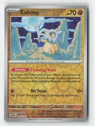 Cubone 104/165 Reverse Holo Common SV: Scarlet & Violet 151
