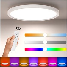 30cm LED Ceiling Light 3000-6500K, 24W 2600LM Waterproof Bathroom Light Dimmable
