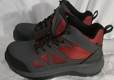 Merrell Work Fullbench Speed Mid Carbon Toe Boots Grey Red 