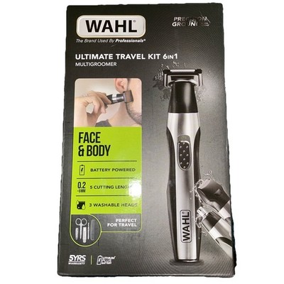 WAHL ULTIMATE TRAVEL KIT 6 IN 1 MULTIGROOMER FACE & BODY KABELLOSER AKKU
