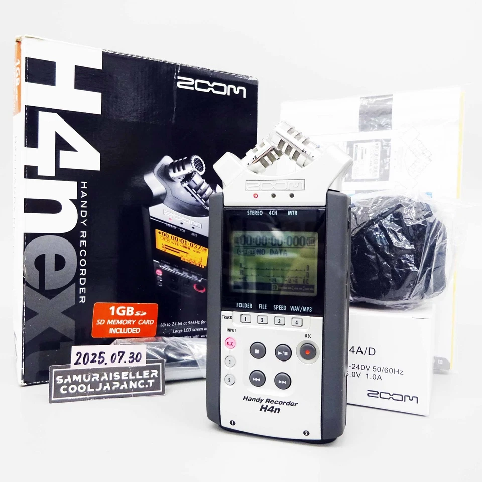 Zoom H4n Handy Recorder Digital Handheld Portable Schwarz Silber Japan GEBRAUCHT