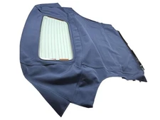 Fits:BMW E46 3-Series Soft Top 2000-06 W/ DOT Glass Window in Haartz BLUE GERMAN