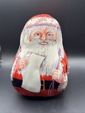 Vintage Hallmark Santa With Gift Bag And List Plush 1983