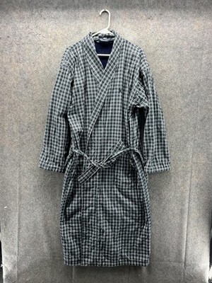 リリー Polo Ralph Lauren Robe Men One Size Green Tartan Plaid Terry