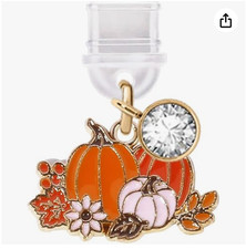 ELISE  FONDA TP433 Type-C USB Dust Plug, Halloween Pumpkin Charm, Orange