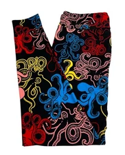 LuLaRoe Leggings TC Tall Curvy BLACK Nautical Animal OCTOPUS KRAKEN Summer Fun