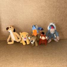 Vintage Set of 6 1998 McDonald's Disney Lion King Plush Happy Meal Toys