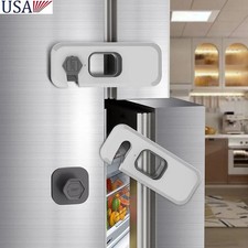 2Pcs Fridge Locks Child Safety Refrigerator Freezer Door Latch Baby Proof - USA