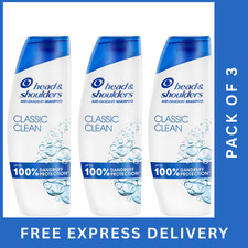 Head & Shoulders Classic Clean Shampoo 400ml Pack of 3 11.23 per litre