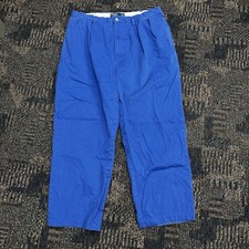 Vintage Polo by Ralph Lauren Andrew Dress Pant Mens 34x27 Blue Pleated Preppy