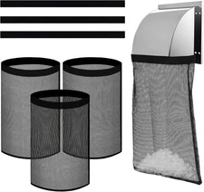 3 Pack Indoor Outdoor Dryer Lint Catcher Dust Filter, Black