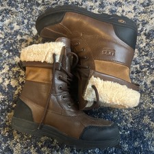 New UGG Butte II CWR Leather Tan Warm Waterproof Boots Kids Size 5