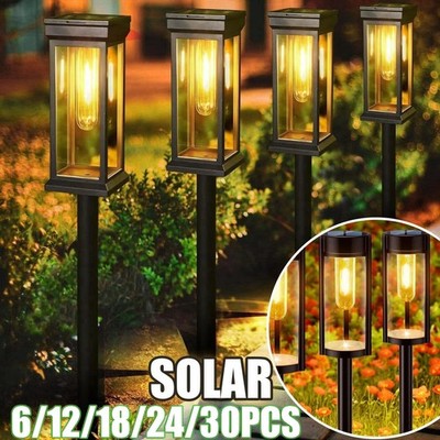 6 Pack Solar Garden Lights Outdoor Waterproof Landscape LED Lights Pathway Yard