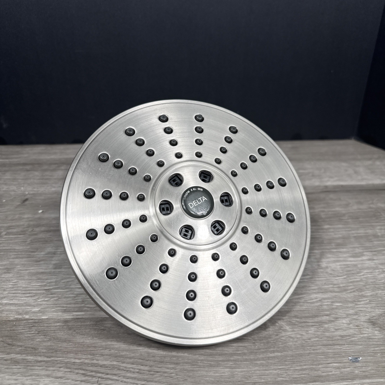 Delta 52686-SS H2Okinetic 3-Setting Raincan Shower Head, Bru