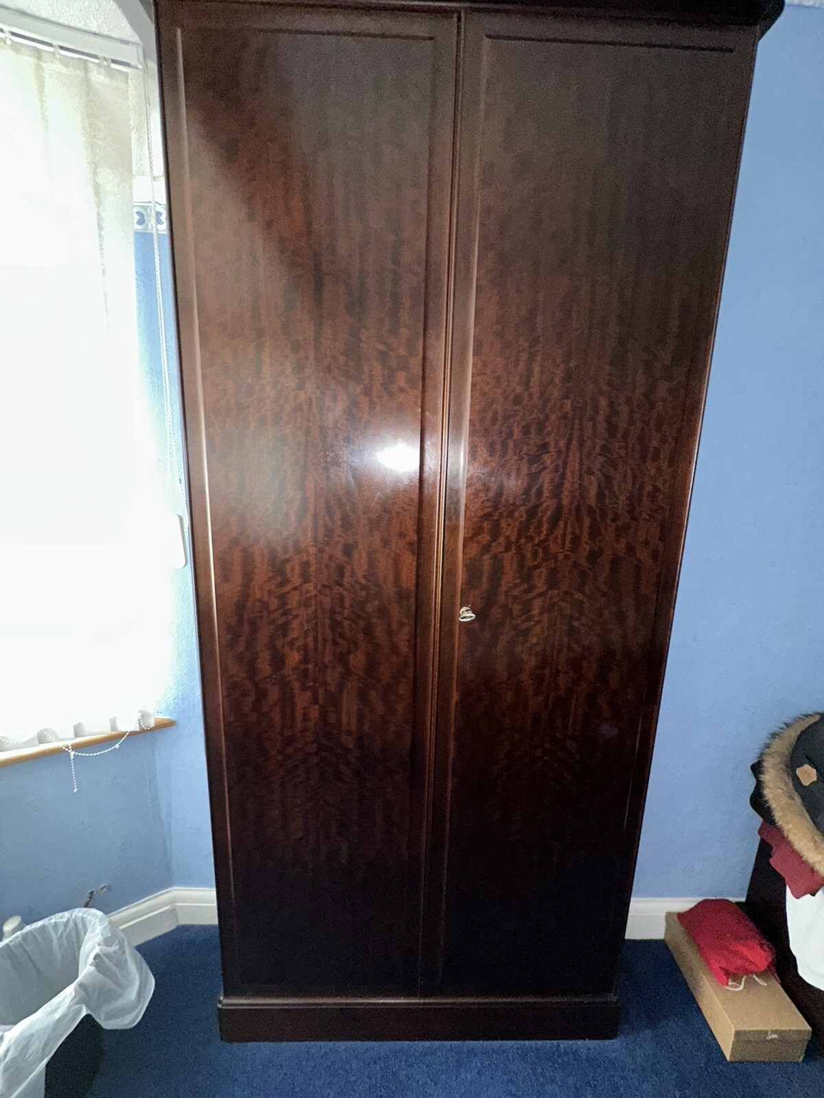 Antique Edwardian Mahogany Wardrobe | eBay UK