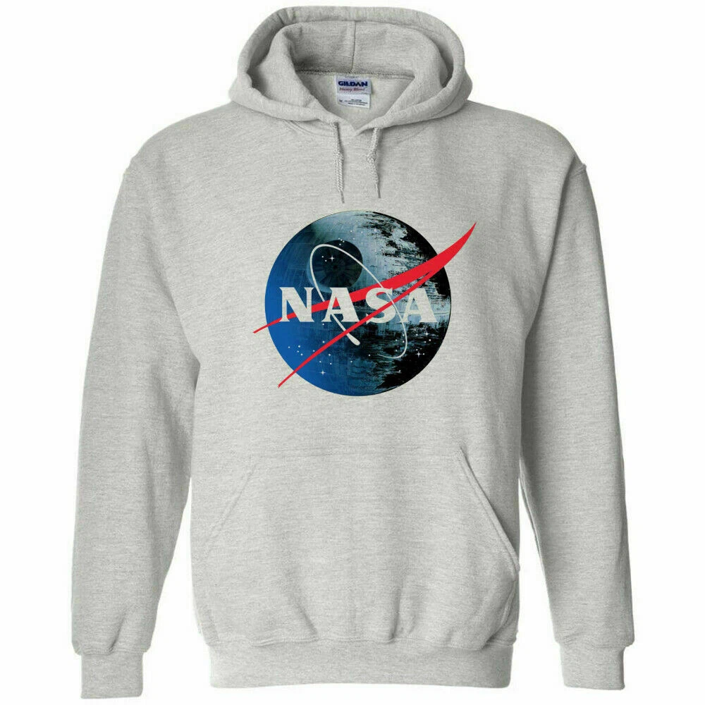 NASA Death Star Logo Hoodie Space Astronaut Vintage Style Retro