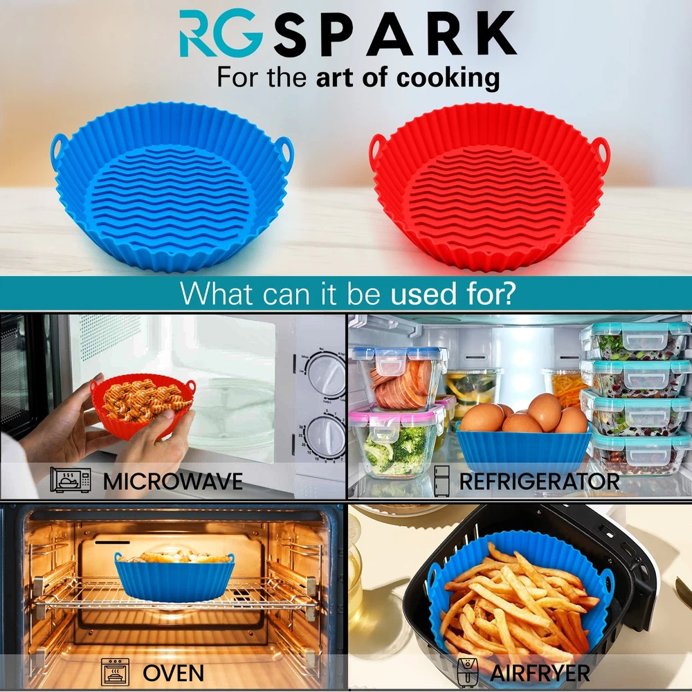 Air Fryer Silicone Liners Silicone Air Fryer Liners Tray Reusable Basket Air ... Air Fryer Silicone Liners Silicone Air Fryer Liners Tray Reusable Basket Air ...