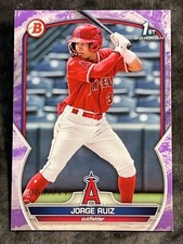 2023 Bowman 1st PURPLE PATTERN PROSPECT ROOKIE Jorge Ruiz 006/199