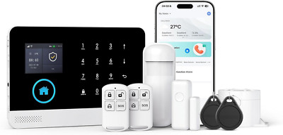 Home Security System - Alarm 8-Piece Kit Compatible with Alexa,Tuey and Smart Li