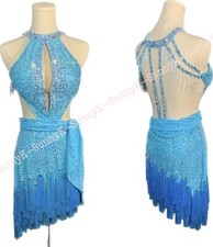 jz Handmade Women Samba Ballroom Swing Salsa Rumba Latin Dance Dress RHYTHM