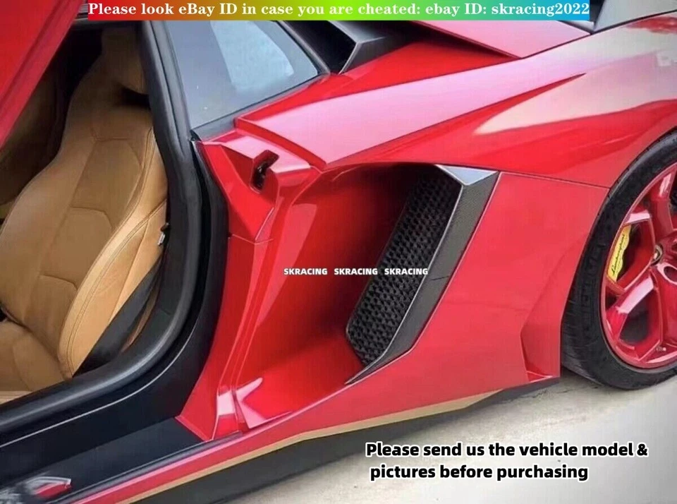 Carbon Fiber Side Vent Air Intake Cover Trim For Lamborghini Aventador LP700 720 - Image 2 of 4