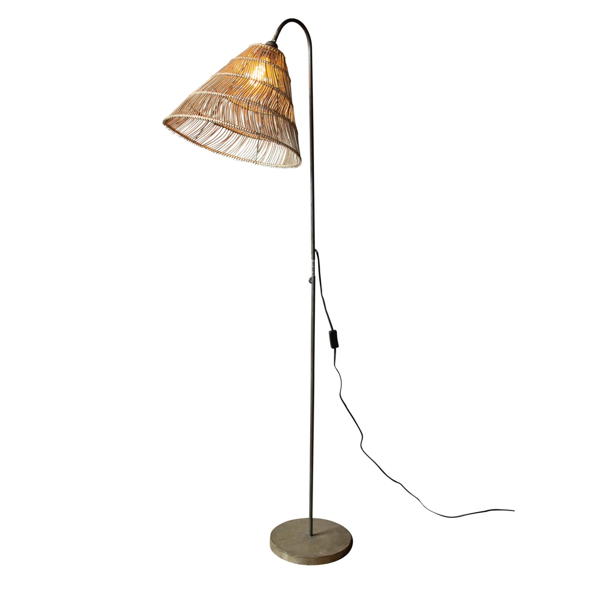 Tall wicker floor lamp deals