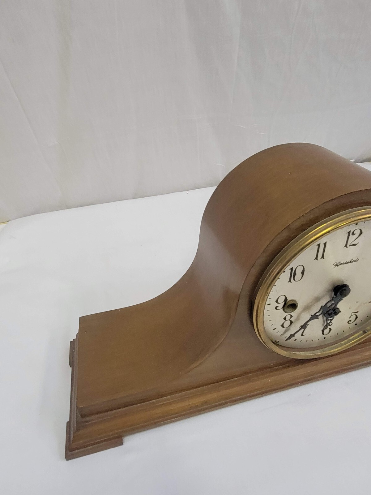VTG Herschede 8 Day Mantle Clock Westminster Chime Mahogany Case Model 808 & Key