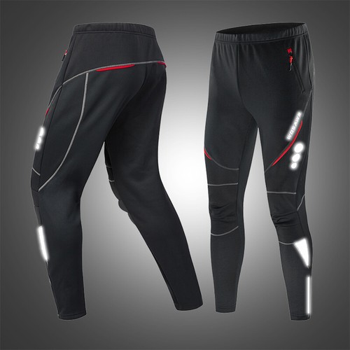 Da Uomo Ciclismo Pantaloni Invernali Termici in Pile MTB TEAM In Bicicletta  Pantaloni antivento | eBay