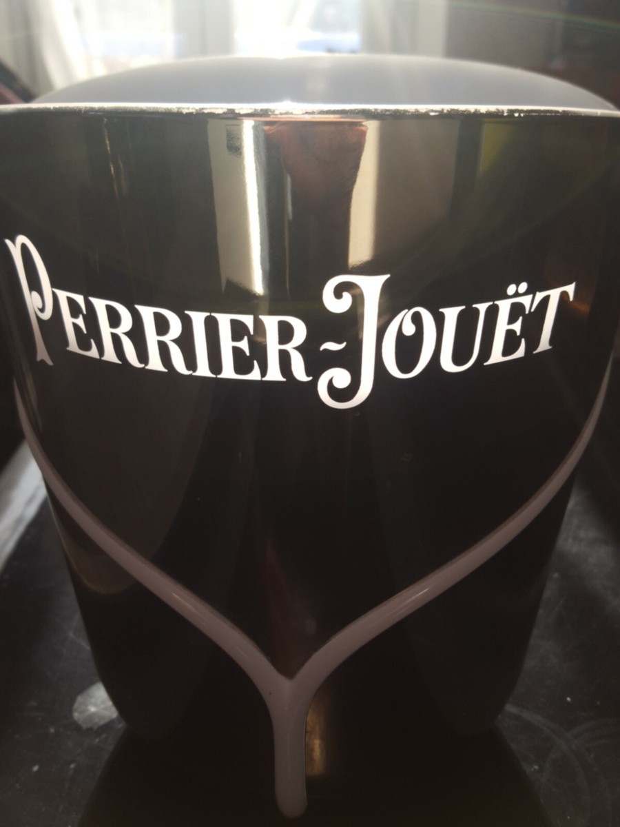 Seau à Champagne Perrier-Jouet – Design Transparence Doré/Blanc – Acrylique Art Déco
